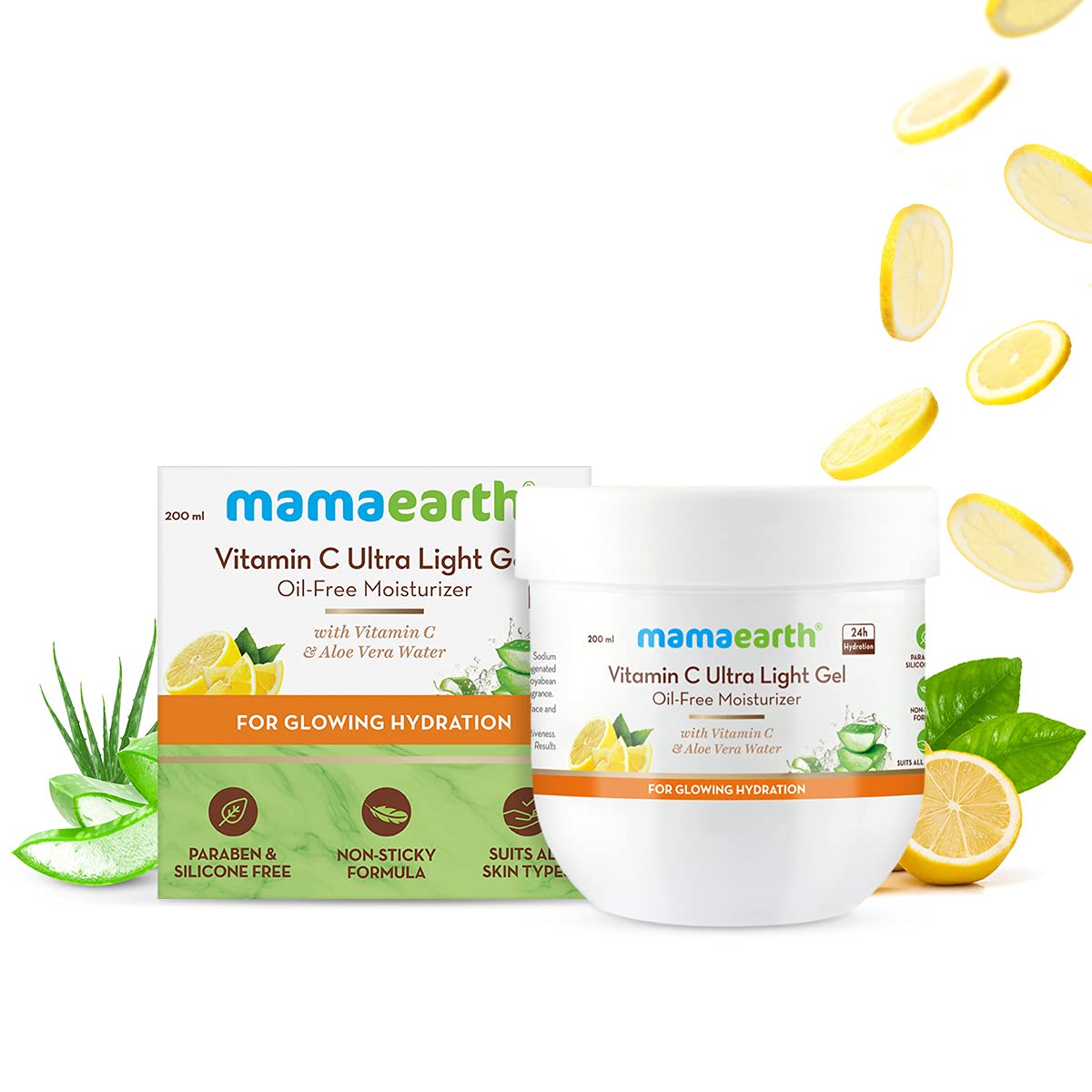 Mamaearth Vitamin C Ultra Light Gel Oil-Free Moisturizer (200 ml)