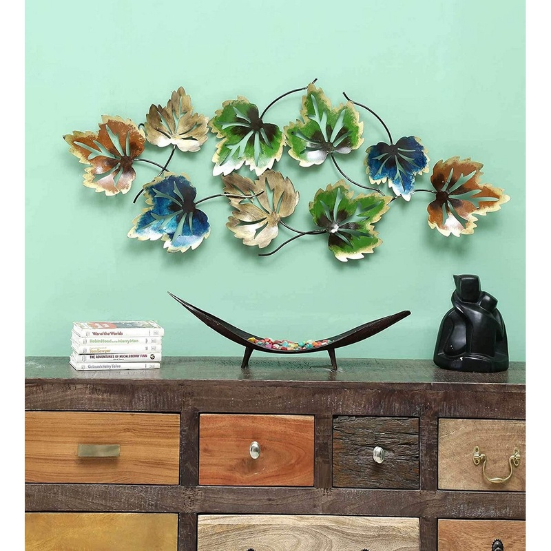 9 Colourful Maple Leaf Showpiece for Wall