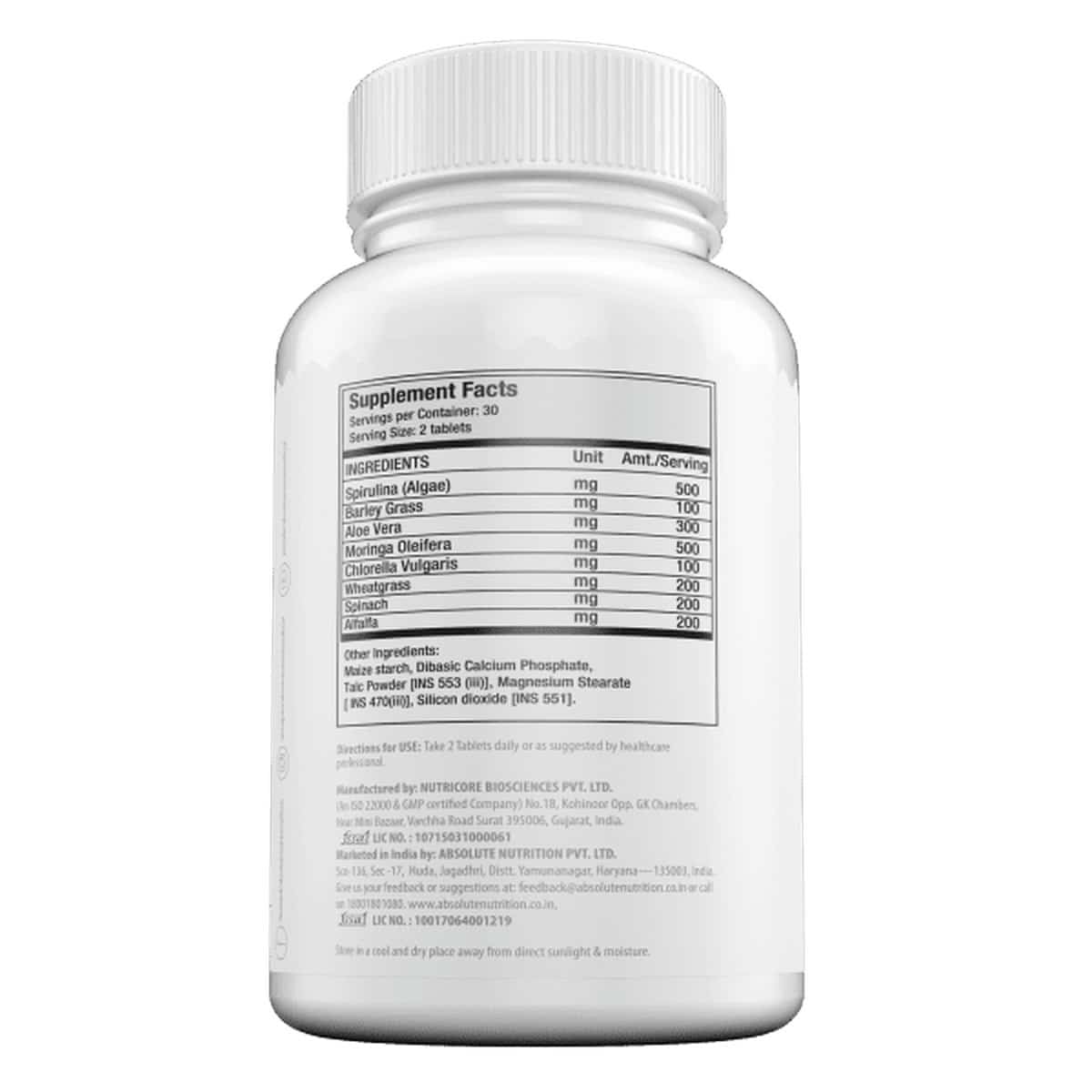 Absolute Nutrition Super Greens (60 Veg Capsules)