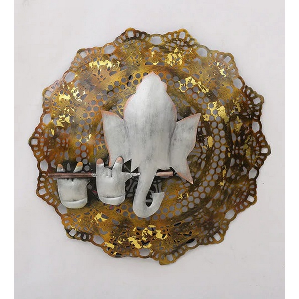 Acid Cutting Ganesha Showpiece for Wall