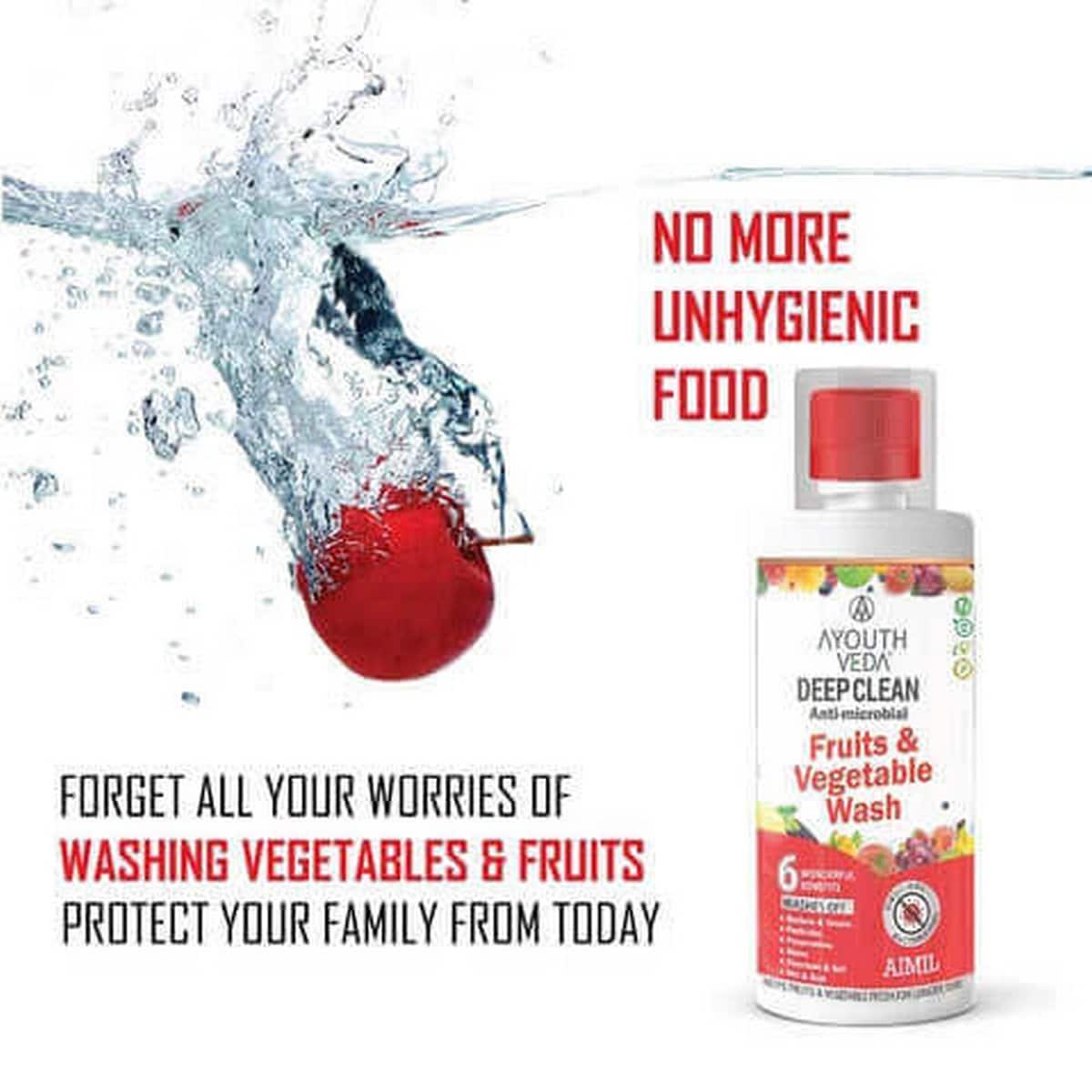 Aimil Deep Clean Anti Microbial Fruits & Vegetable Wash (500 ml)