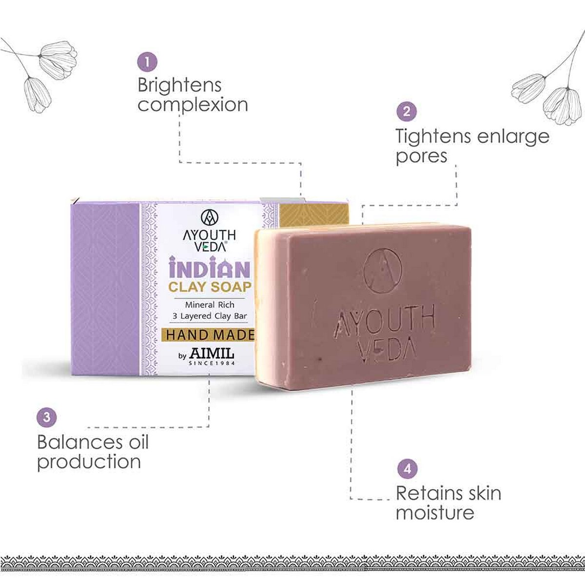 Aimil Indian Clay Handmade Soap (100 gm)