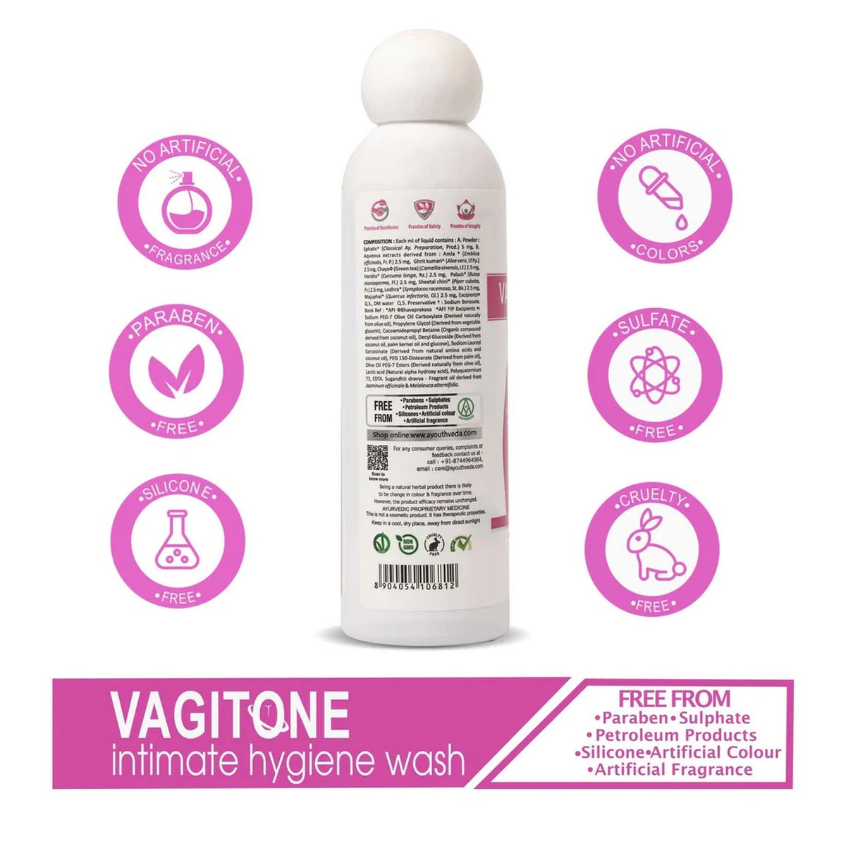 Aimil Vagitone Intimate Hygiene Wash (180 ml)