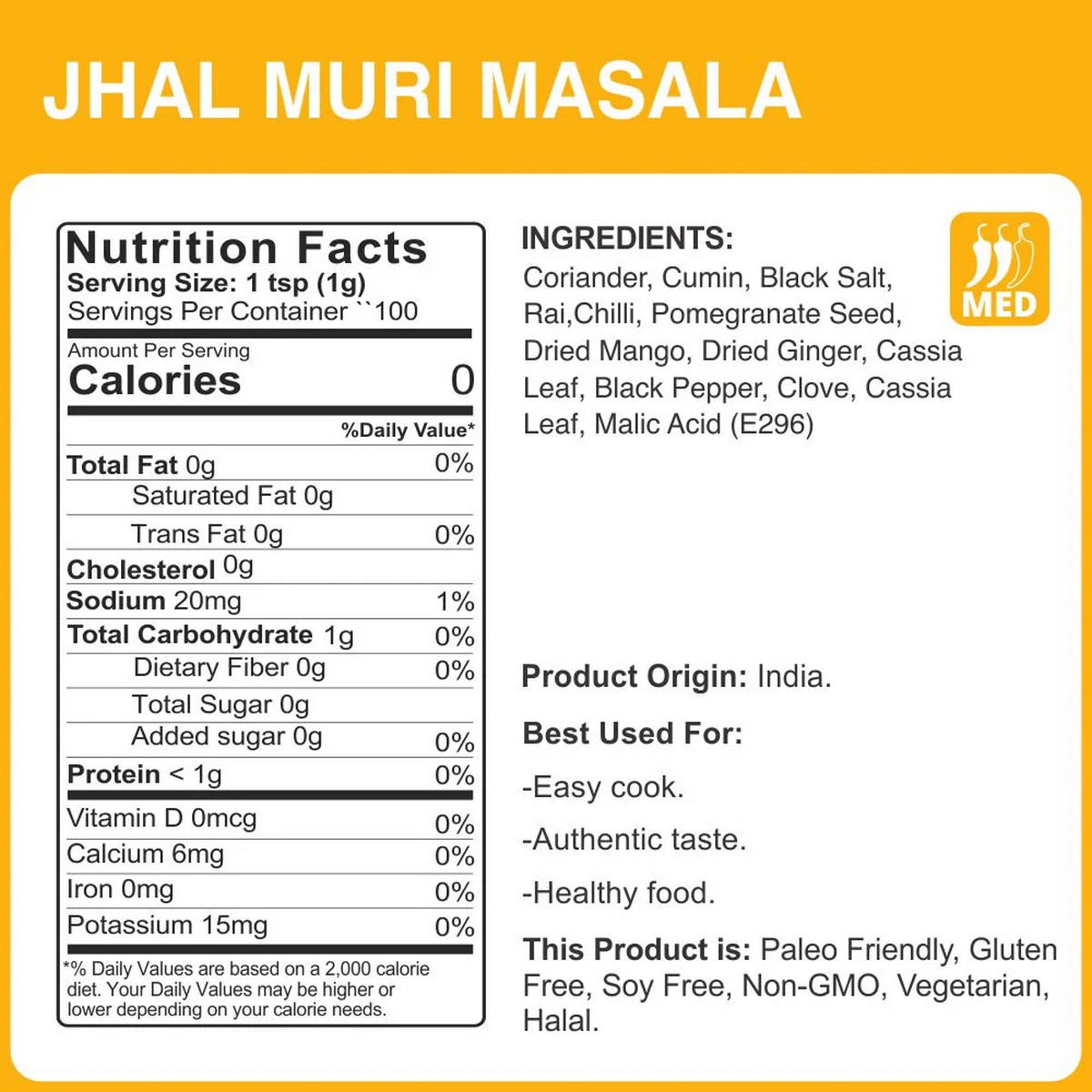 Alco Foods Jhal Muri Masala (100 grams)
