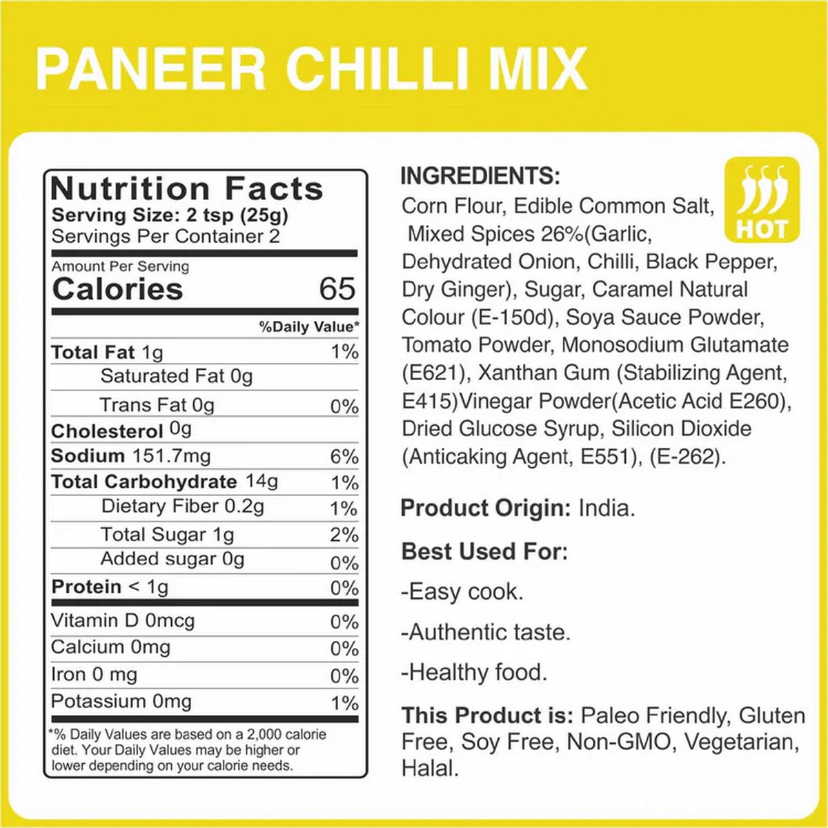 Alco Foods Paneer Chili Mix Gravy (50 grams)