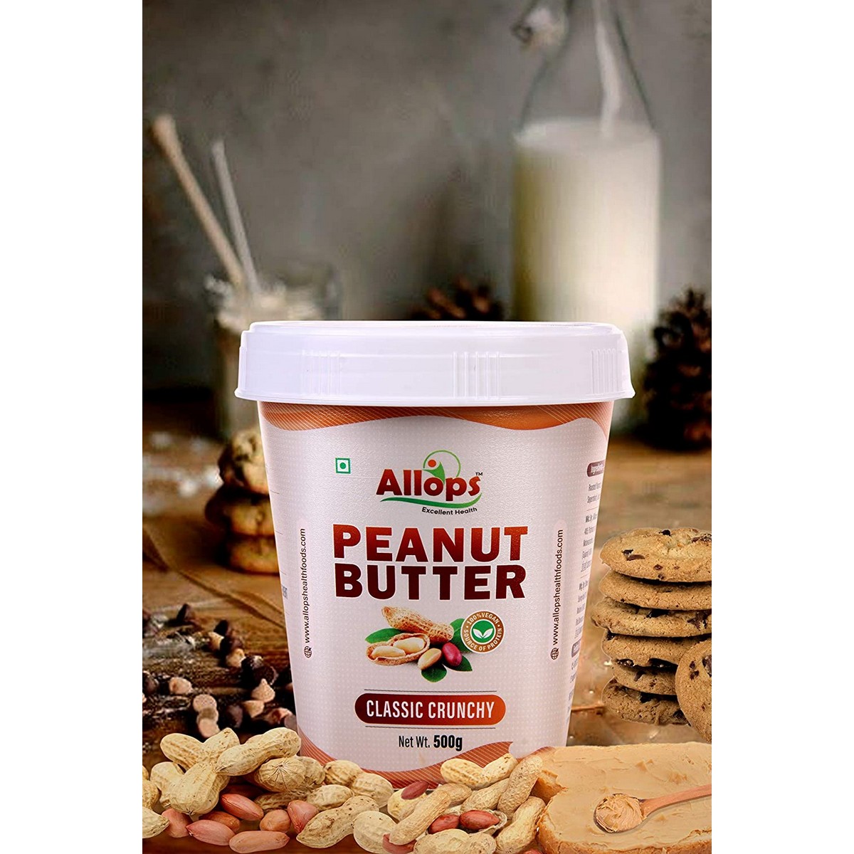 Allops Classic Crunchy Peanut Butter 100% Veg (1 kilograms)