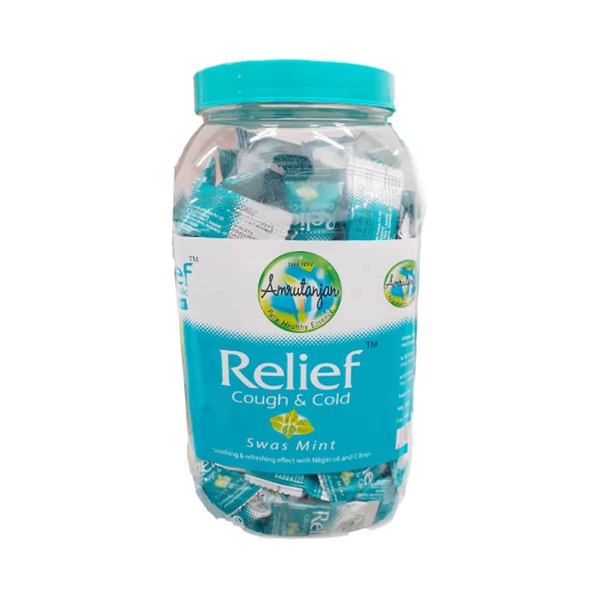 Amrutanjan Relief Cough and Cold Lozenges - Swas Mint (200's)