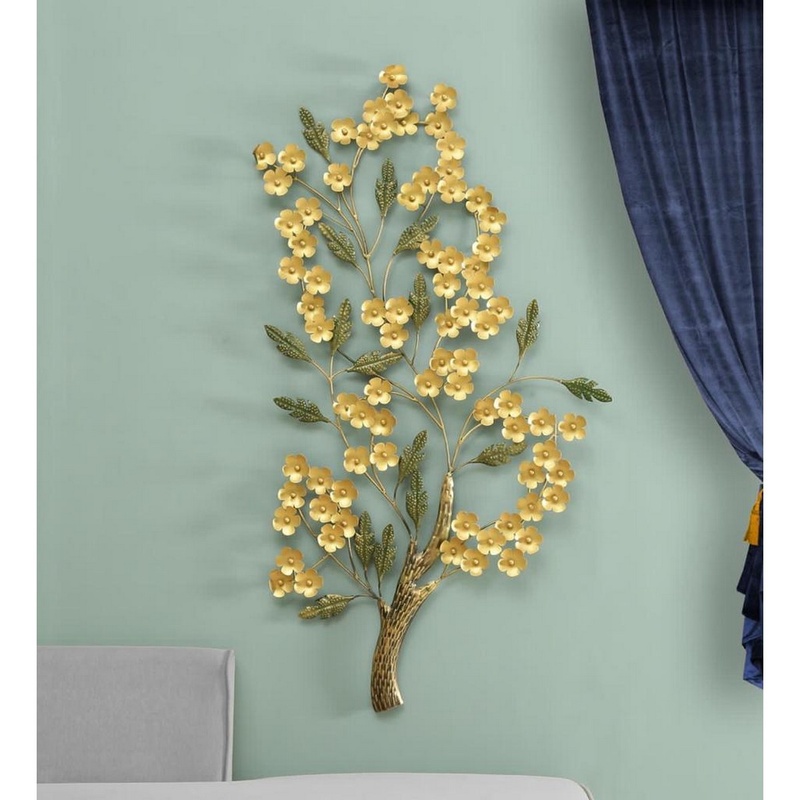 Golden Ruslter Flower Decorative for Wall
