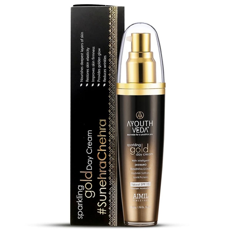 Ayouthveda Sparkling Gold Day Cream With 24k Gold & Saffron (50 Gm)