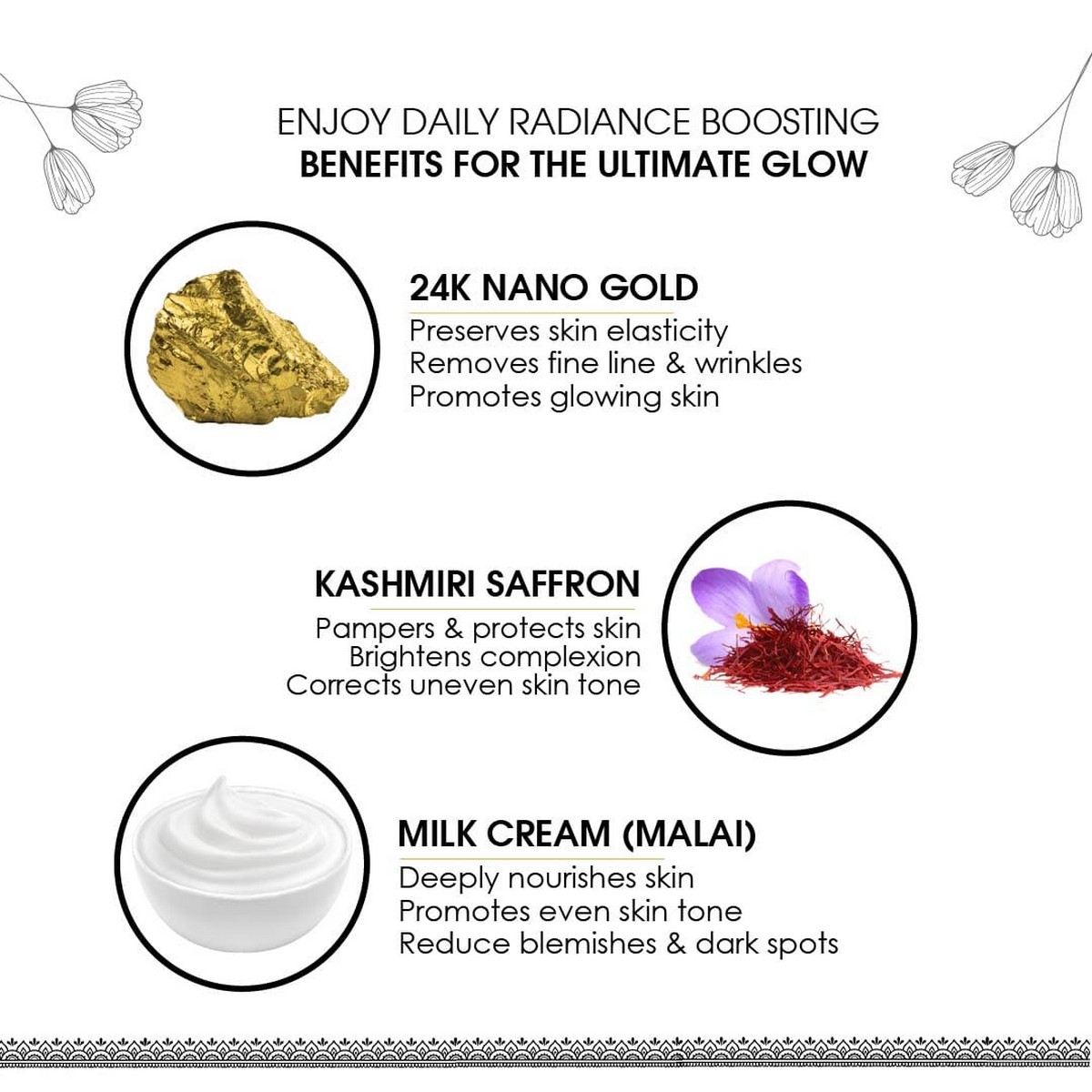 Ayouthveda Sparkling Gold Day Cream With 24k Gold & Saffron (50 Gm)
