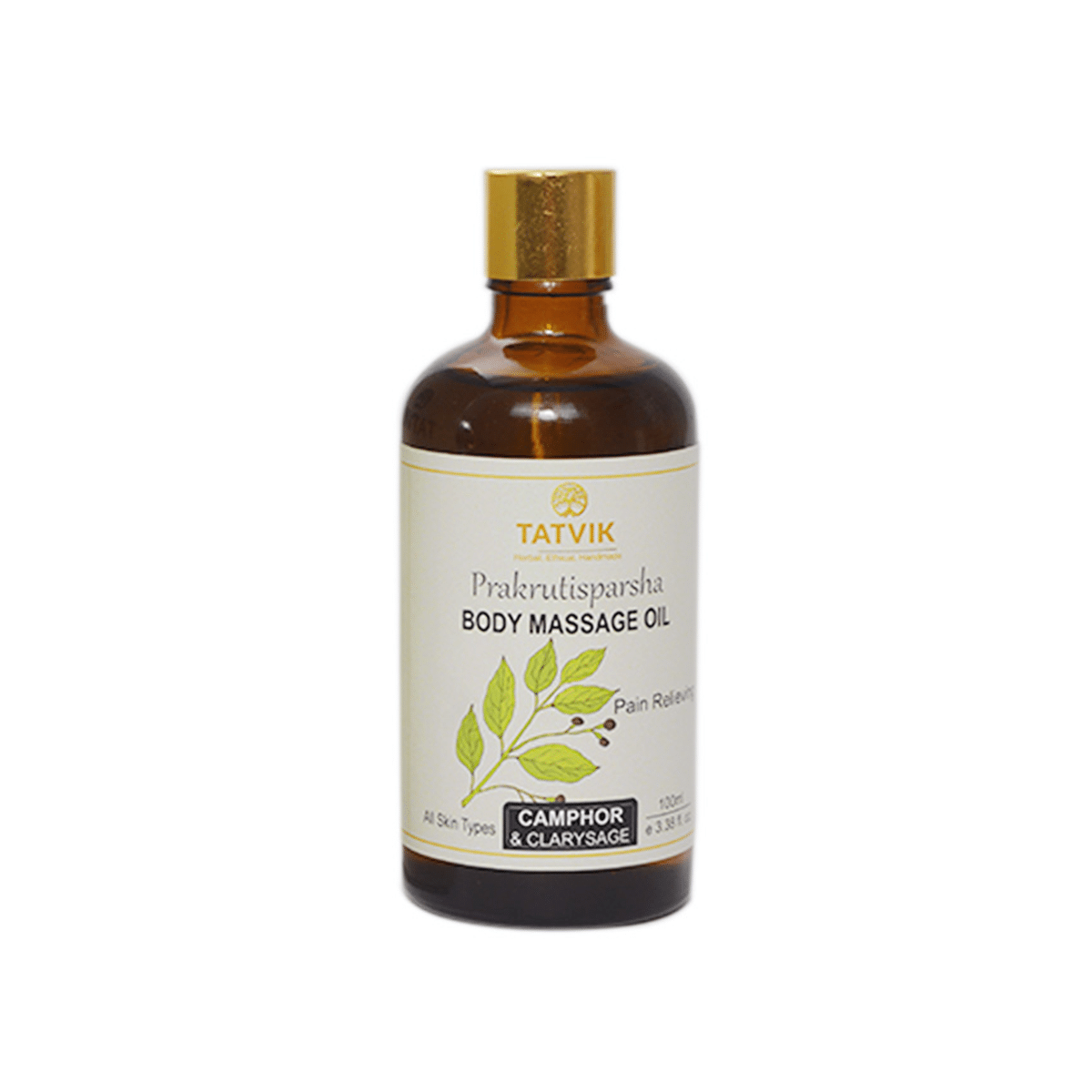 Tatvik Prakurisparsha Body Massage Oil Camphor & Clarysage (100ml)