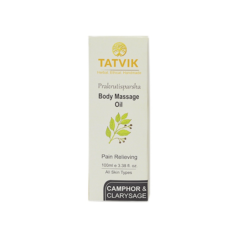 Tatvik Prakurisparsha Body Massage Oil Camphor & Clarysage (100ml)