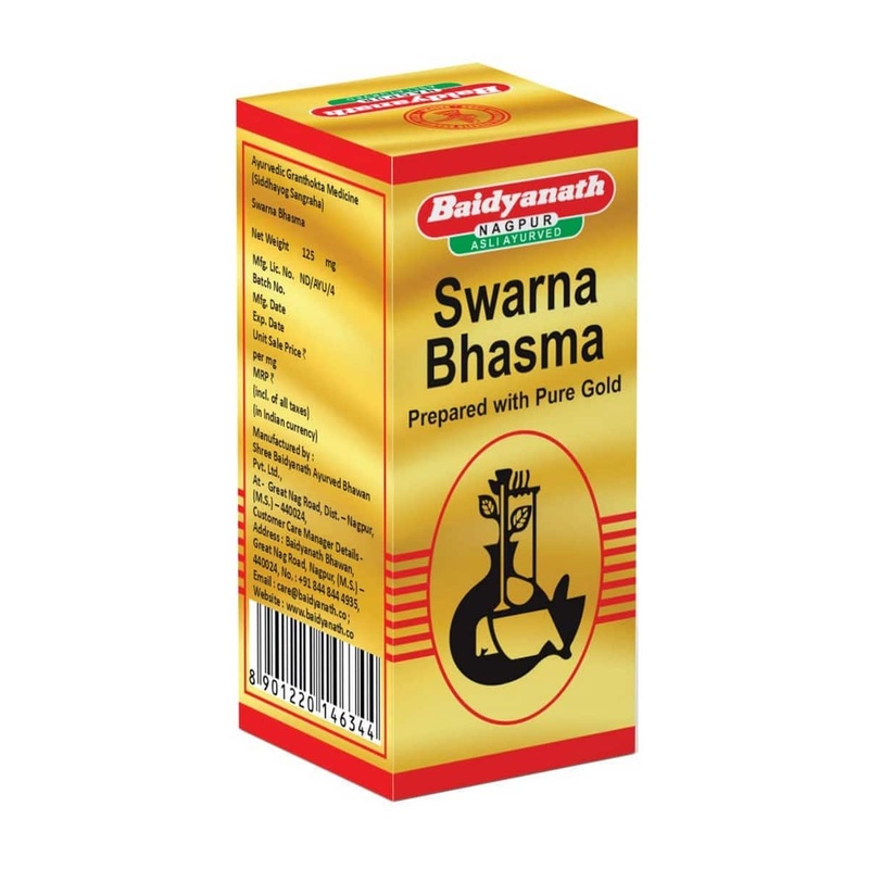 Baidyanath Nagpur Swarna Bhasma With Pure Gold (125 mg)