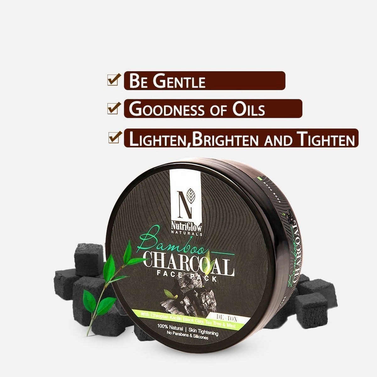 Nutriglow Bamboo Charcoal Face Pack (200 gm)