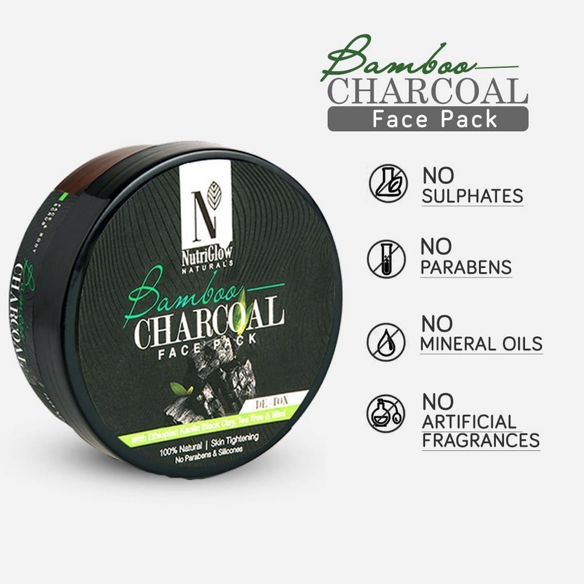 Nutriglow Bamboo Charcoal Face Pack (200 gm)