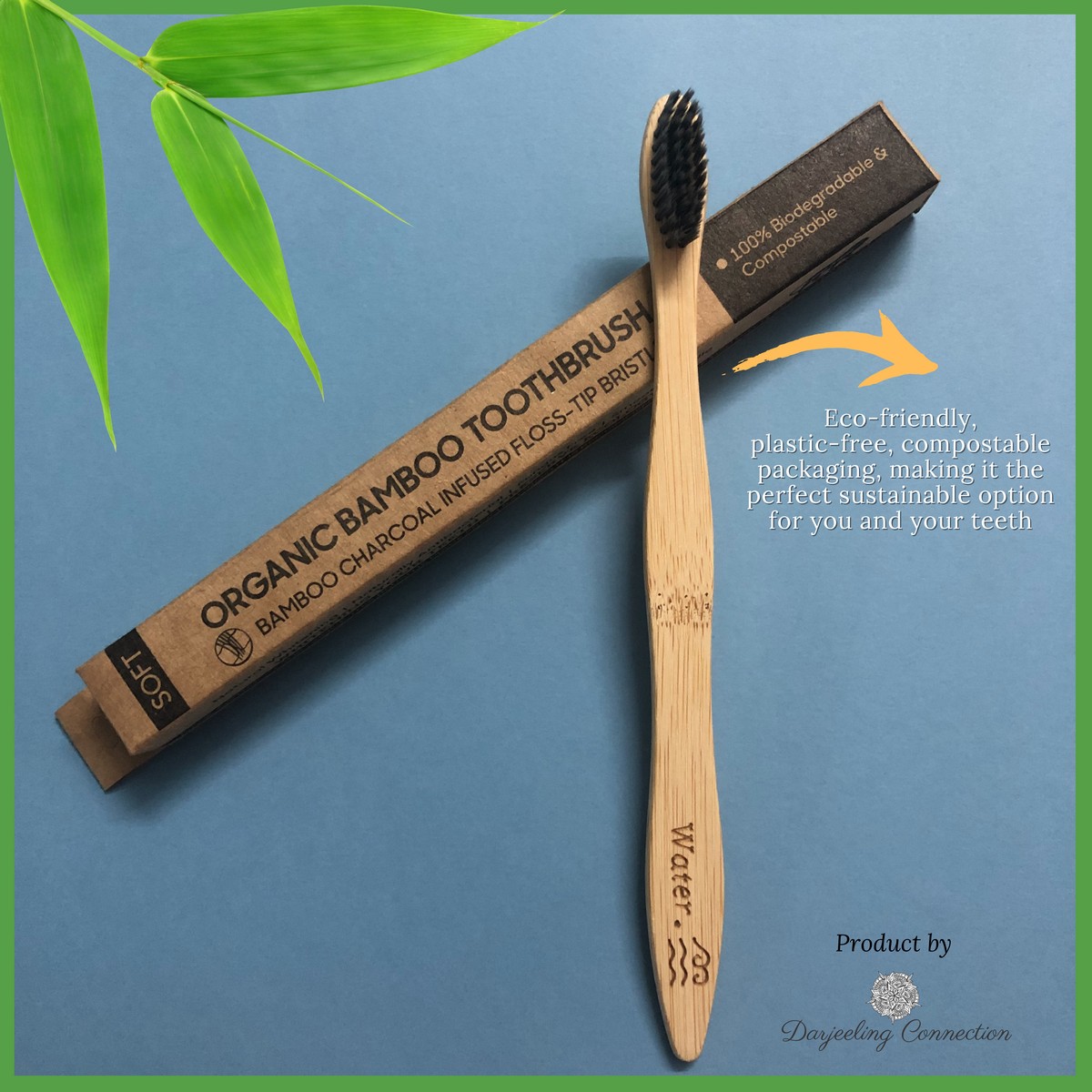 Bamboo Toothbrush with Soft Charcoal-activated Bristles (Set of 5)