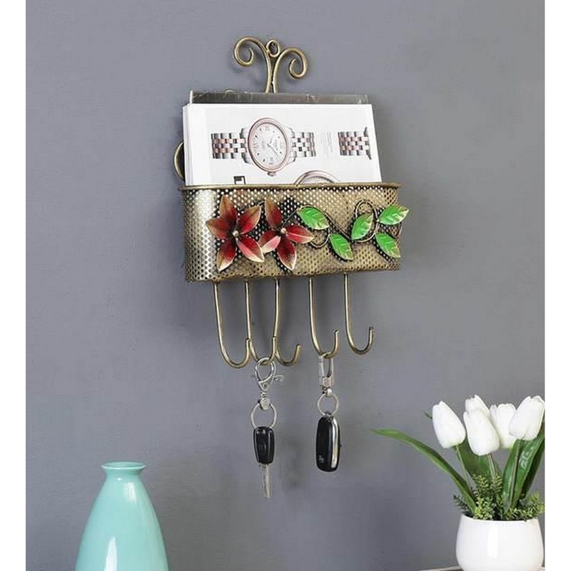 Magazine Style Wall Decor with Key Holders