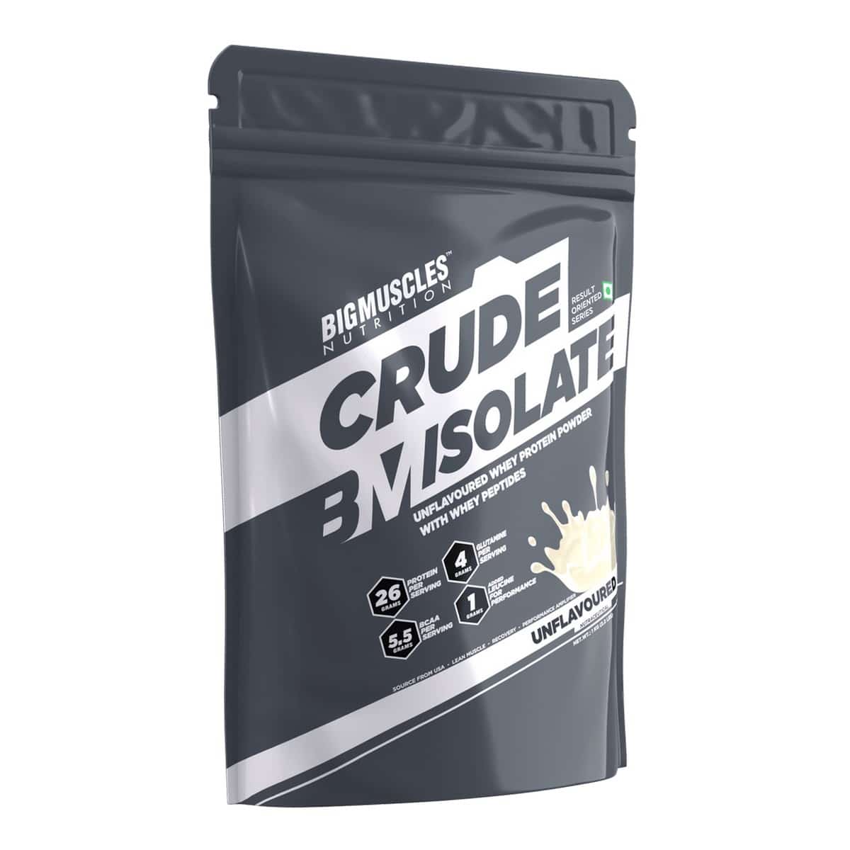 Bigmuscles Nutrition Crude Isolate Unflavoured Protein Powder (1 Kg)