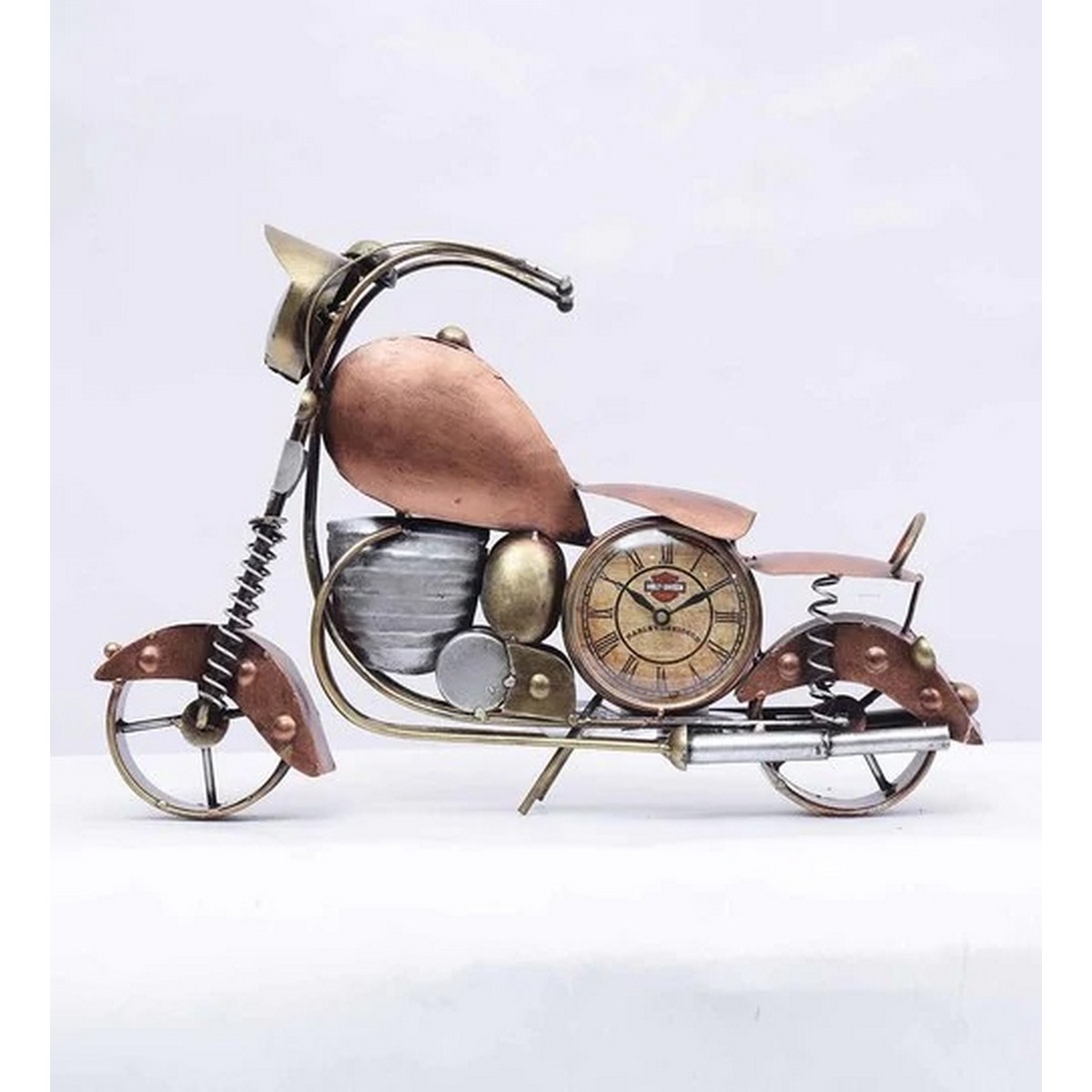 Table Top Small 3 Dial Bike Shaped Decor Item