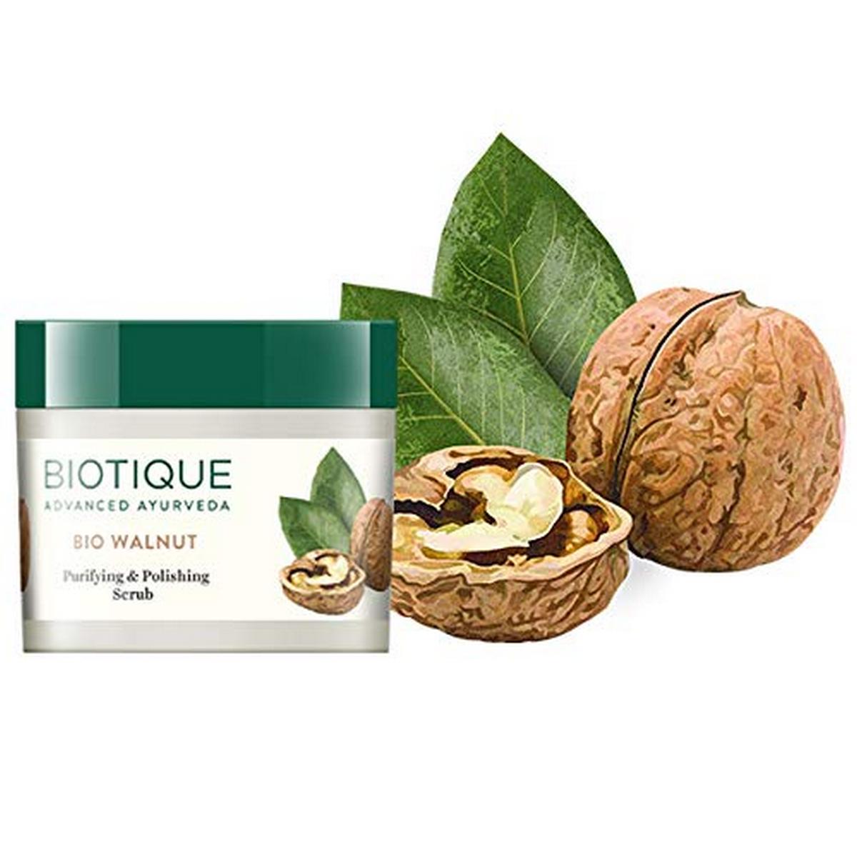 Biotique Bio Walnut Purifying and Polishing Scrub for Normal to Dry Skin, 50g
