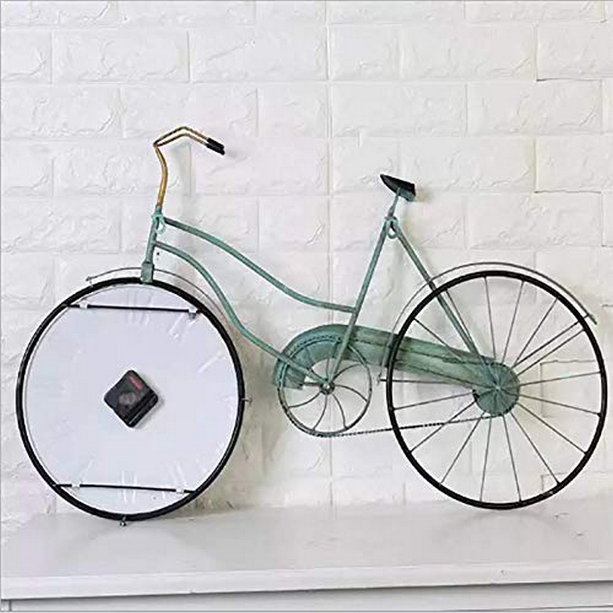 Big Size Blue Cycle with Colourful Wall Clock Equipped
