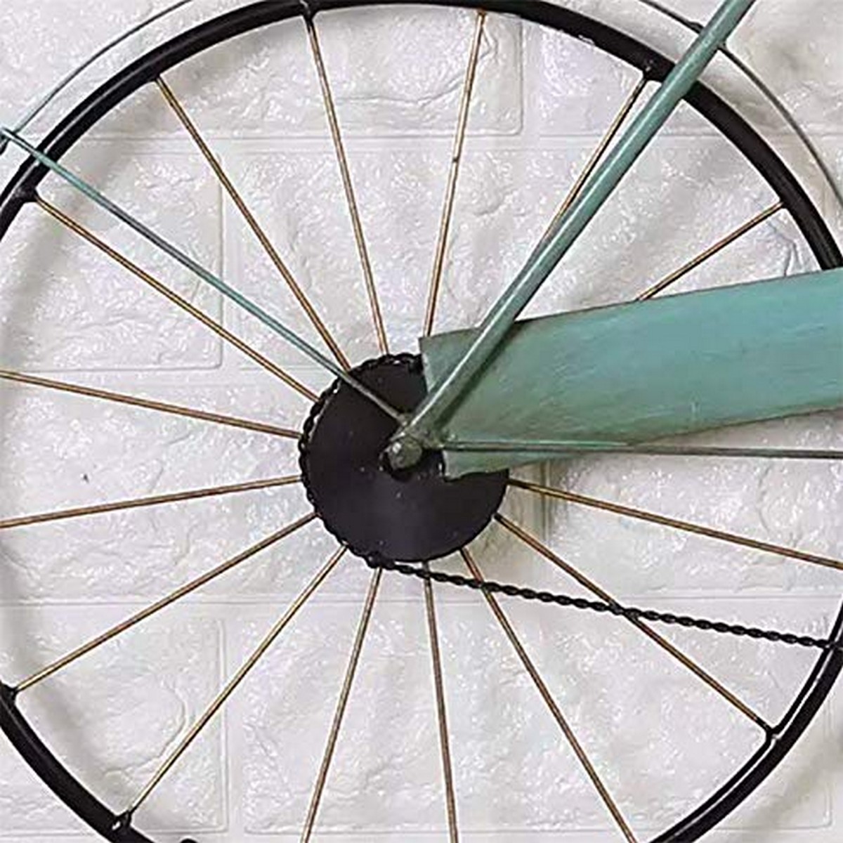 Big Size Blue Cycle with Colourful Wall Clock Equipped