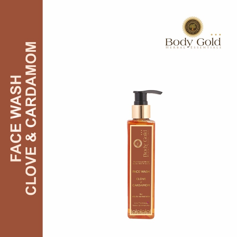 Body Gold Face Wash - Clove & Cardamom For Oily To Normal Skin (100 ml)