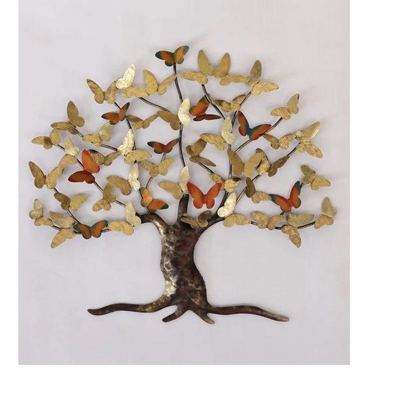 Butterfly Equipped Tree for Wall Decoration