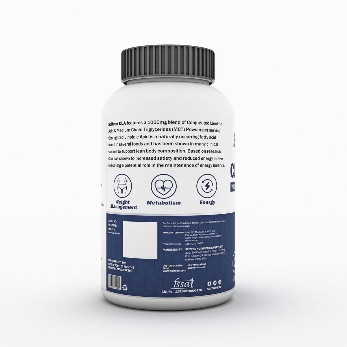 Scitron CLA Core + MCT Weight Management (90 Capsules)