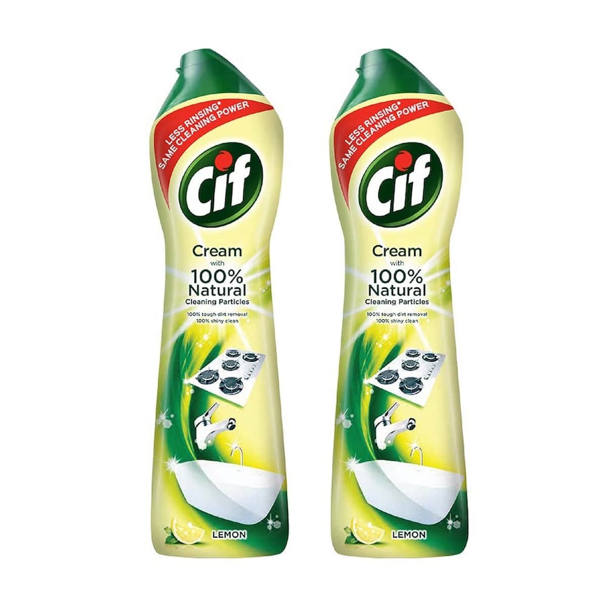 Cif Lemon Abrasive Surface Cleaner Cream (2x500 ml)