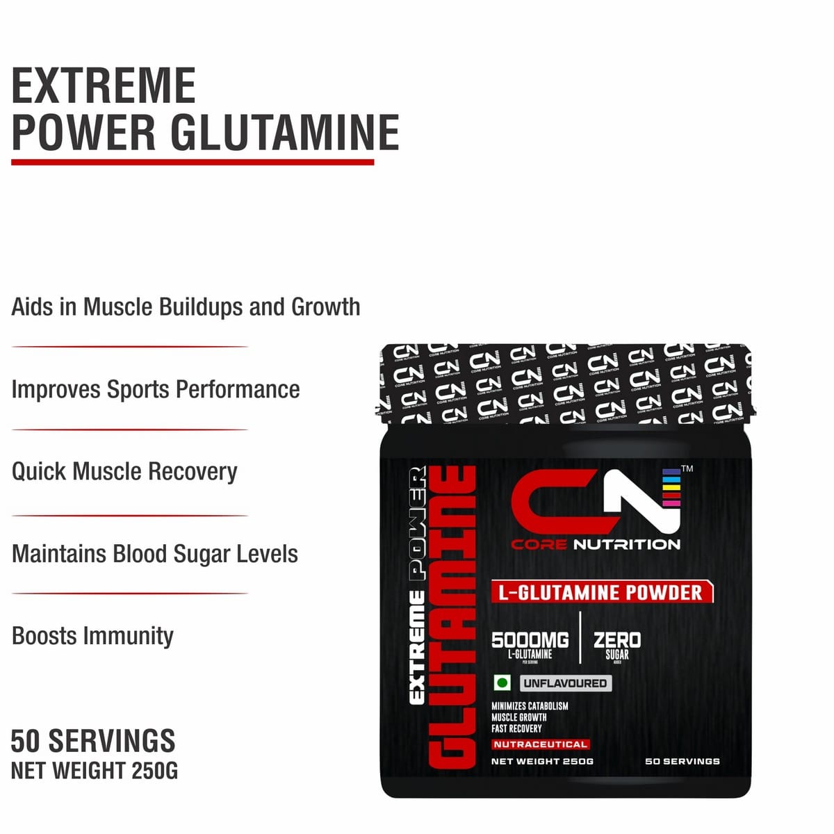 Core NutritionÂ Extreme Power L-Glutamine (250 gm)