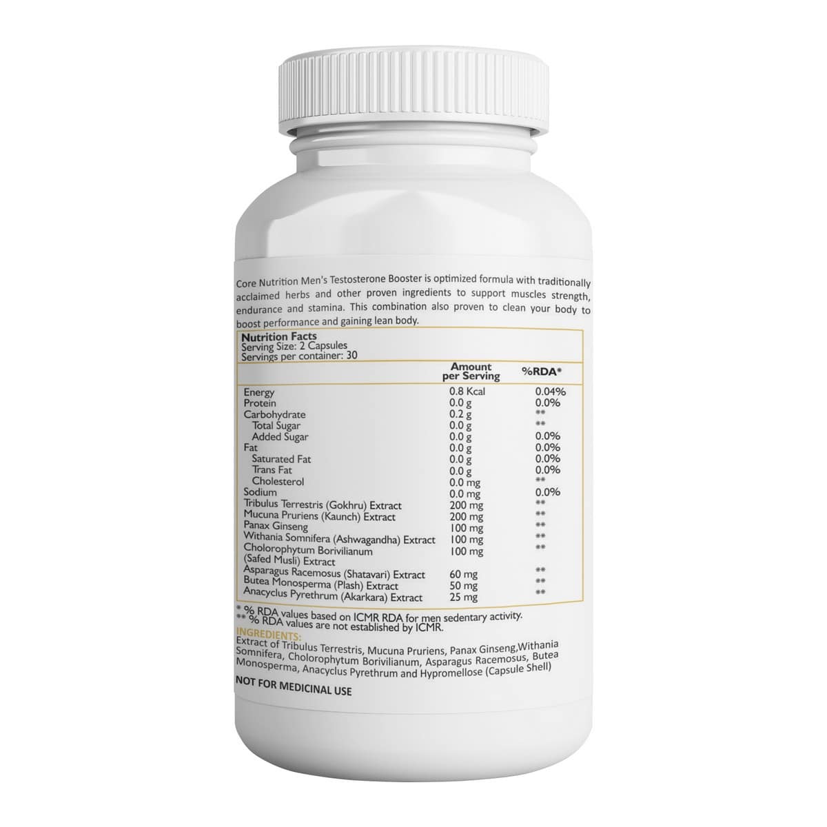 Core Nutrition Testosterone Booster Capsules (60 Caps)