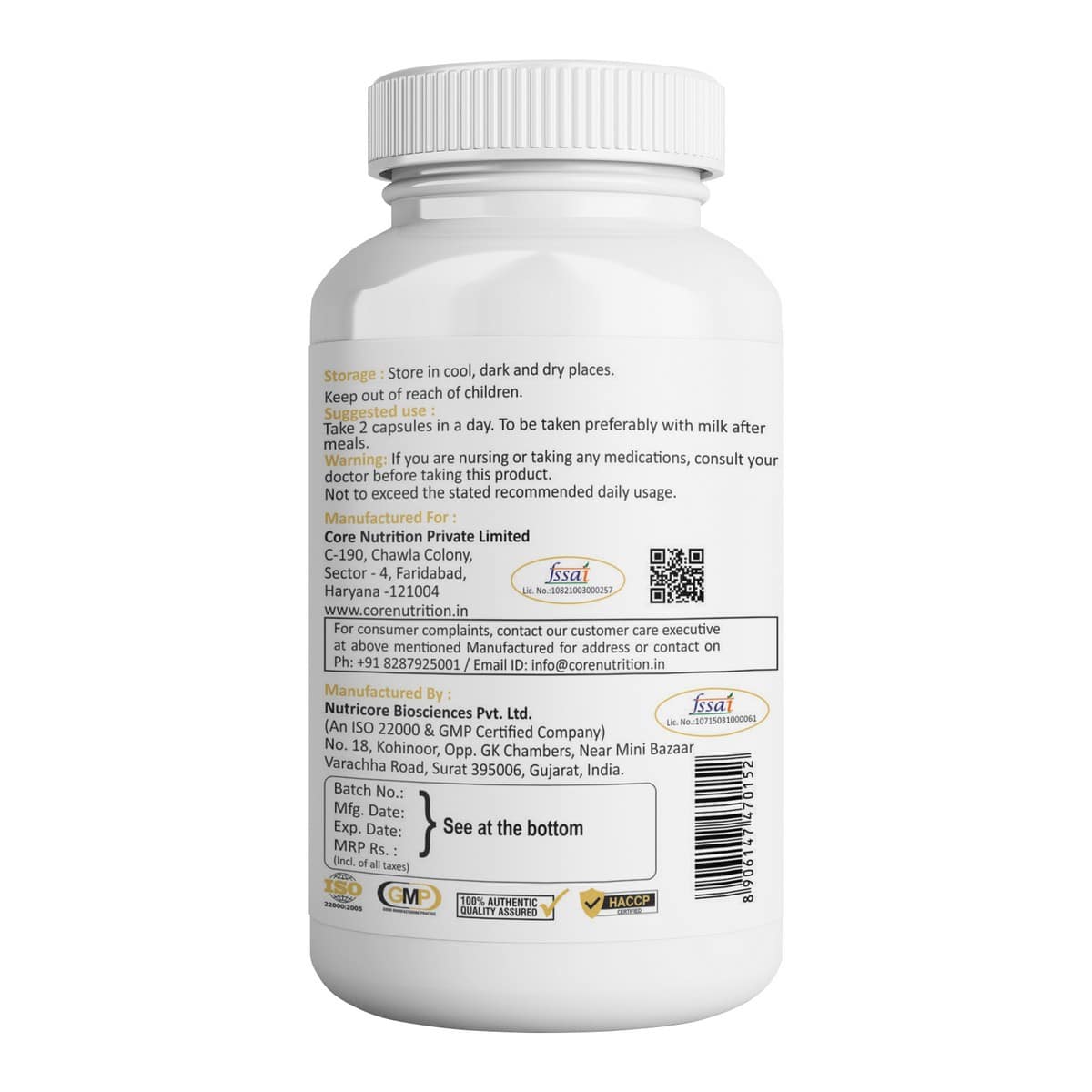 Core Nutrition Testosterone Booster Capsules (60 Caps)