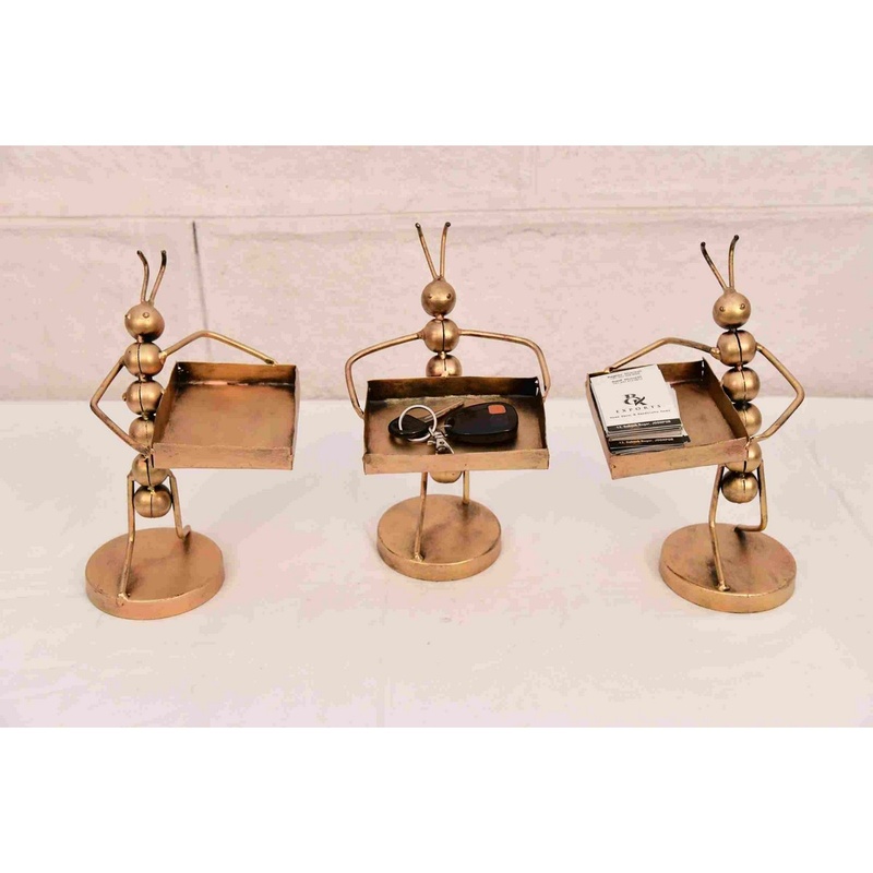 Creative Set of 3 Iron Ant Statue Decor Set