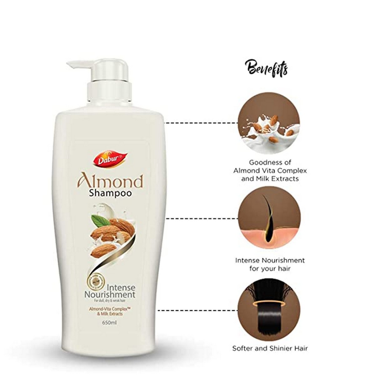 Dabur Almond Shampoo ( 650 ml)