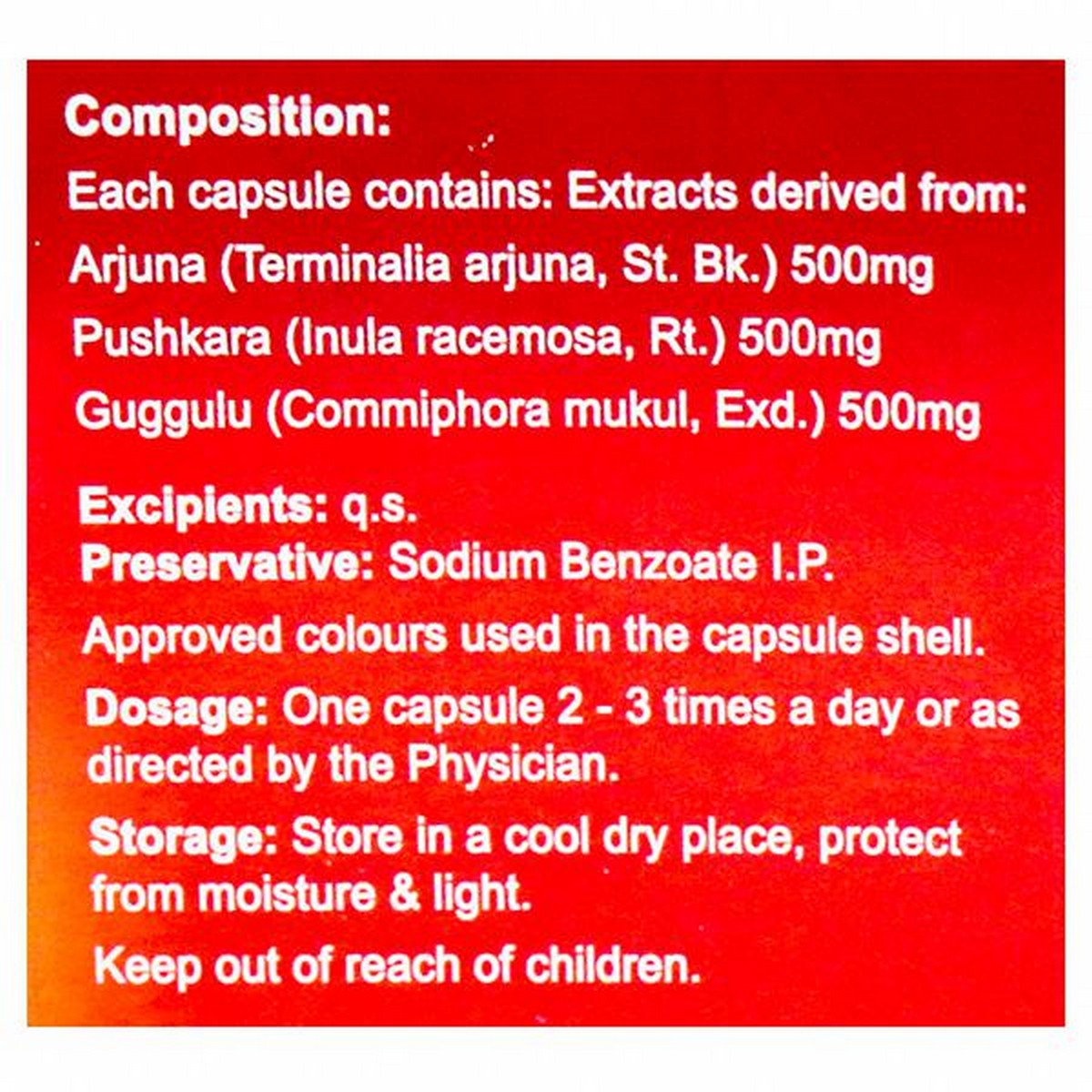 Dabur Lipistat Capsule with Arjuna & Guggulu For Heart Health (10 Capsules)