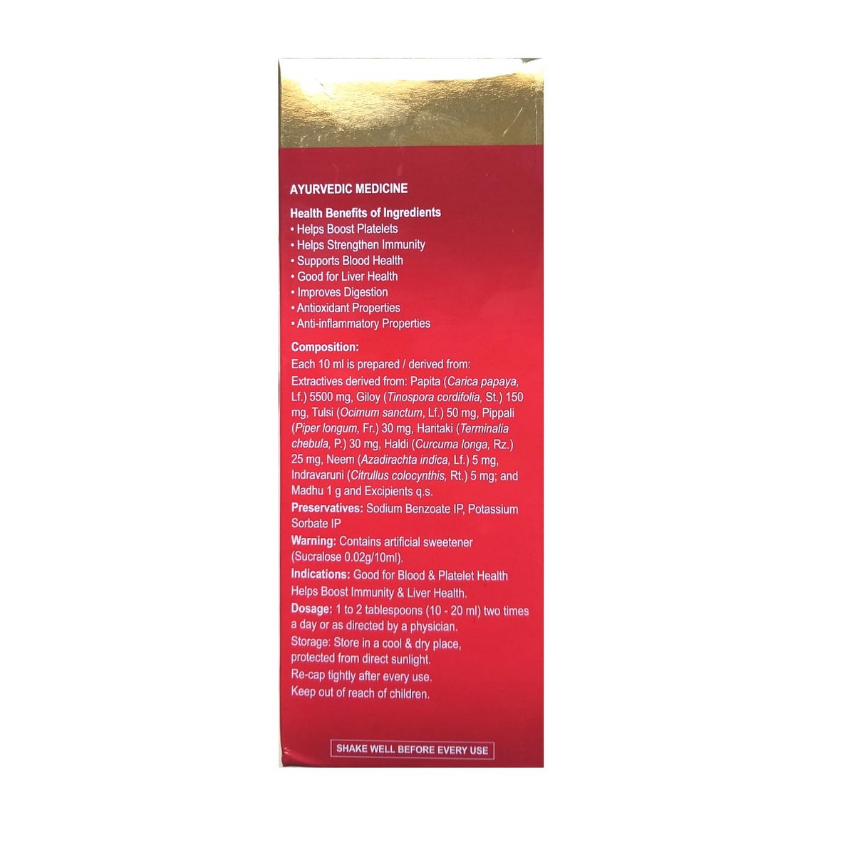 Dabur Platiforte Syrup for Platelet Health (200 ml)