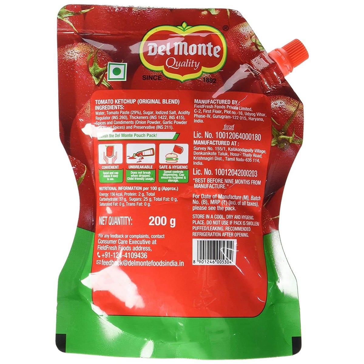 Del Monte Tomato Ketchup Original Blend (200 grams)