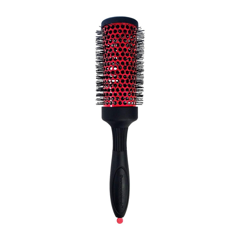 Denman Black & Red Medium Hot Curl With Pick, 43mm - Uk