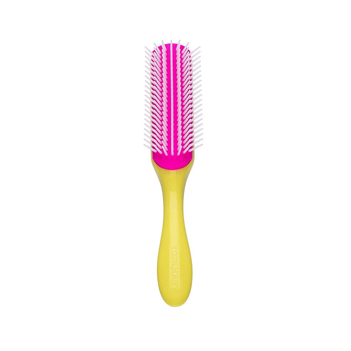 Denman D3 7-row Styler Honolulu Yellow With Hot Pink Pad
