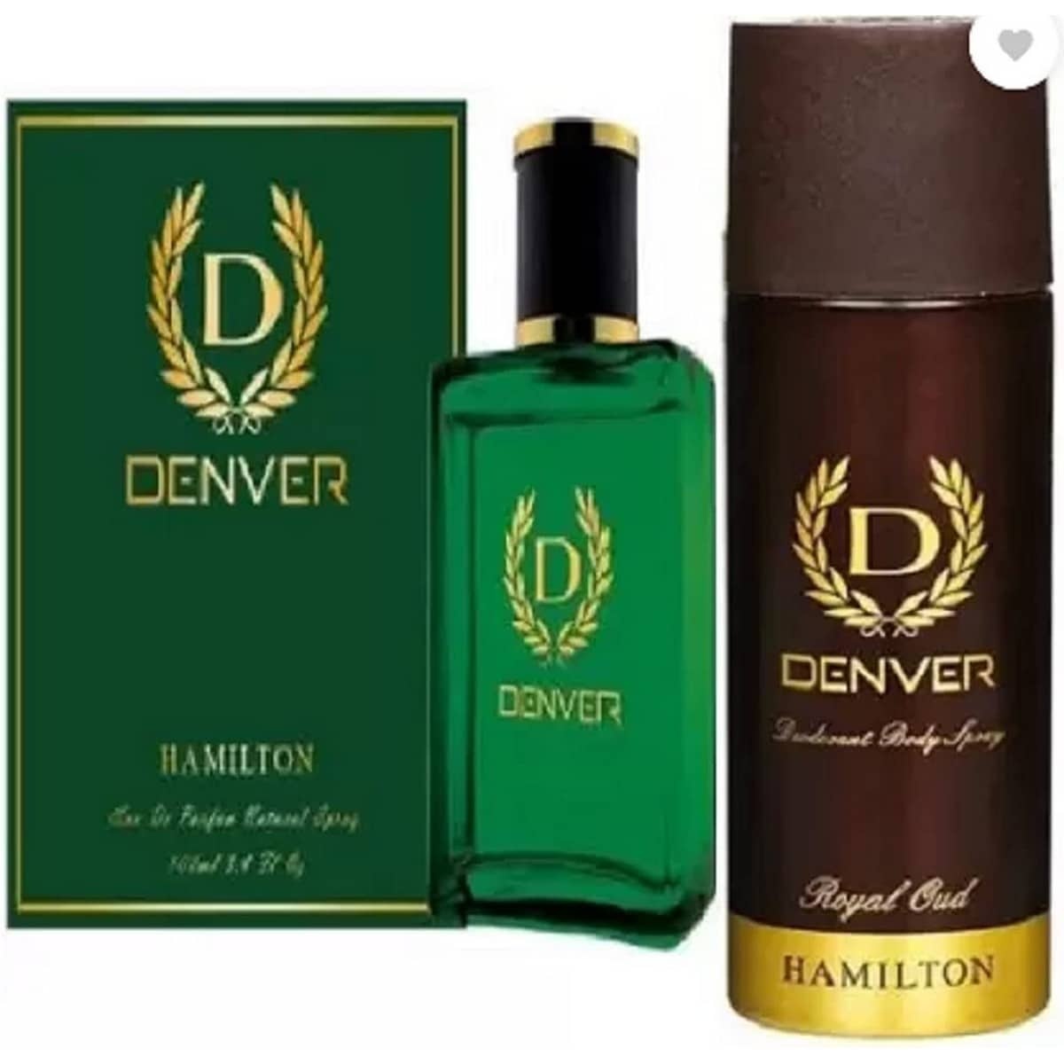 Denver Hamilton Eau De Parfum (100 ml) & Royal Oud Deo (165 ml)Â 