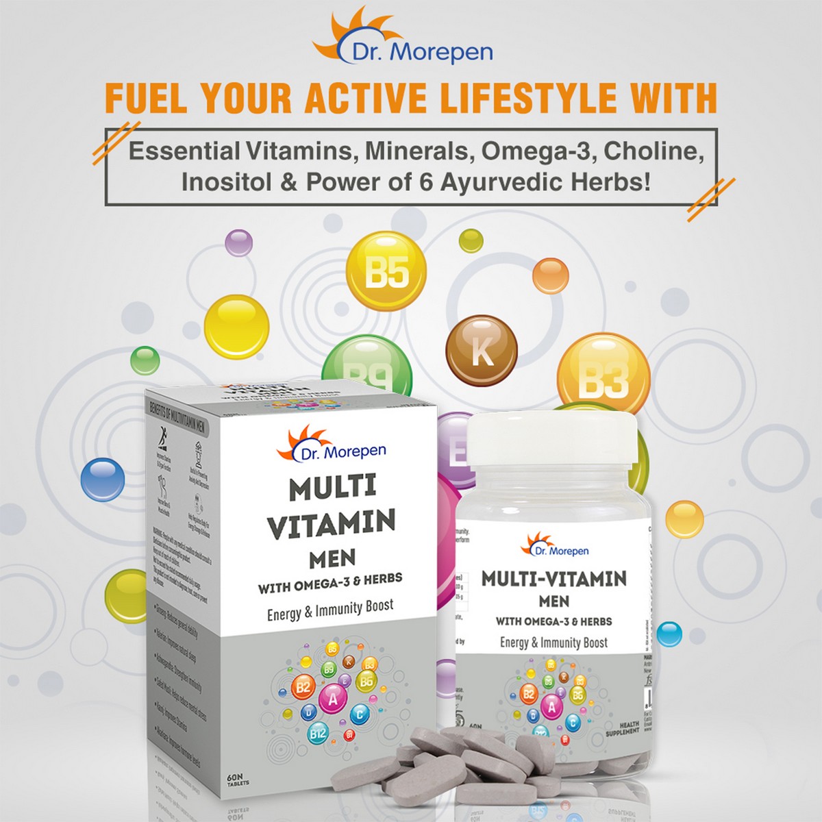 Dr. Morepen Multivitamin For Men (60 Tablets)