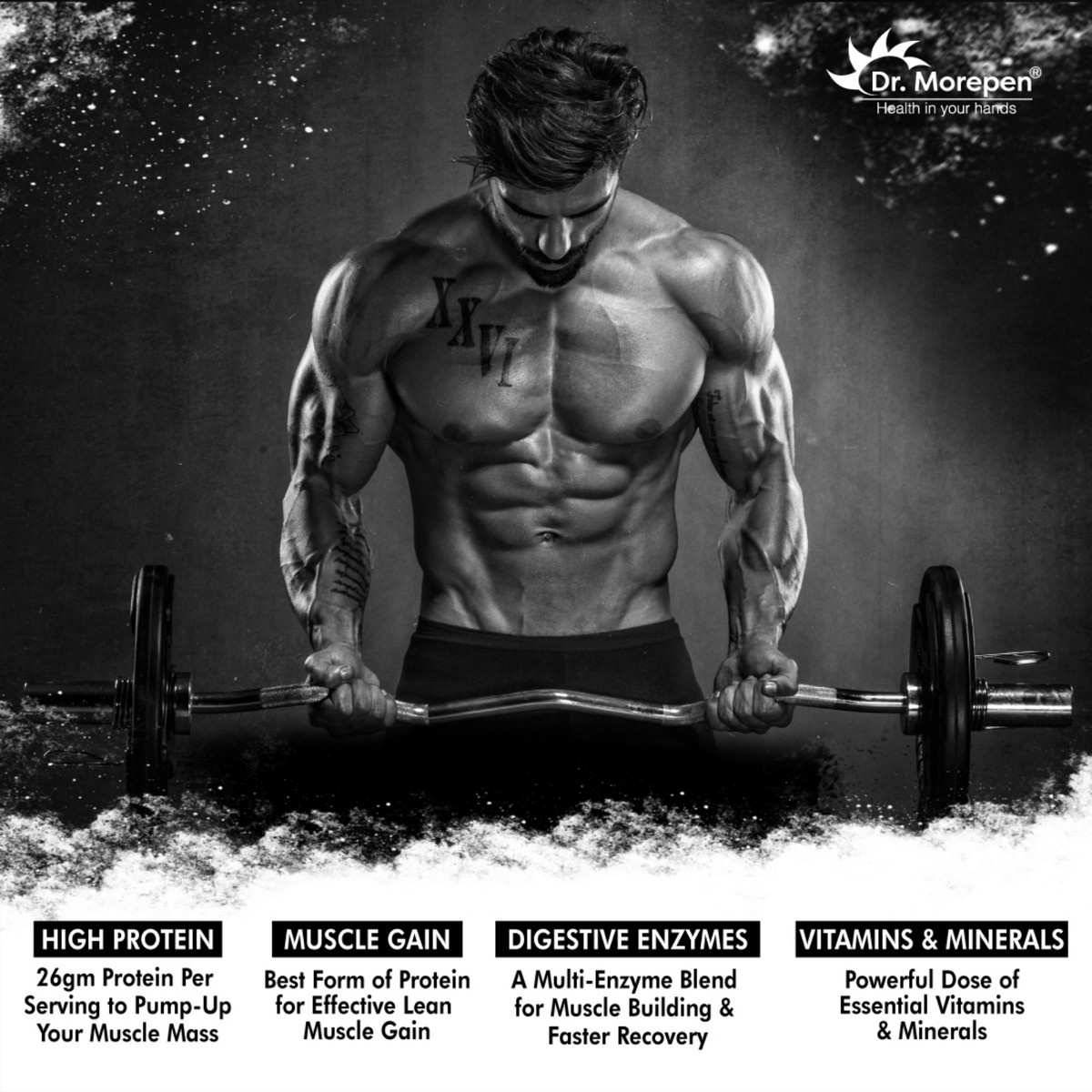 Dr. Morepen Muscle Food Raw Whey Protein (1 Kg)