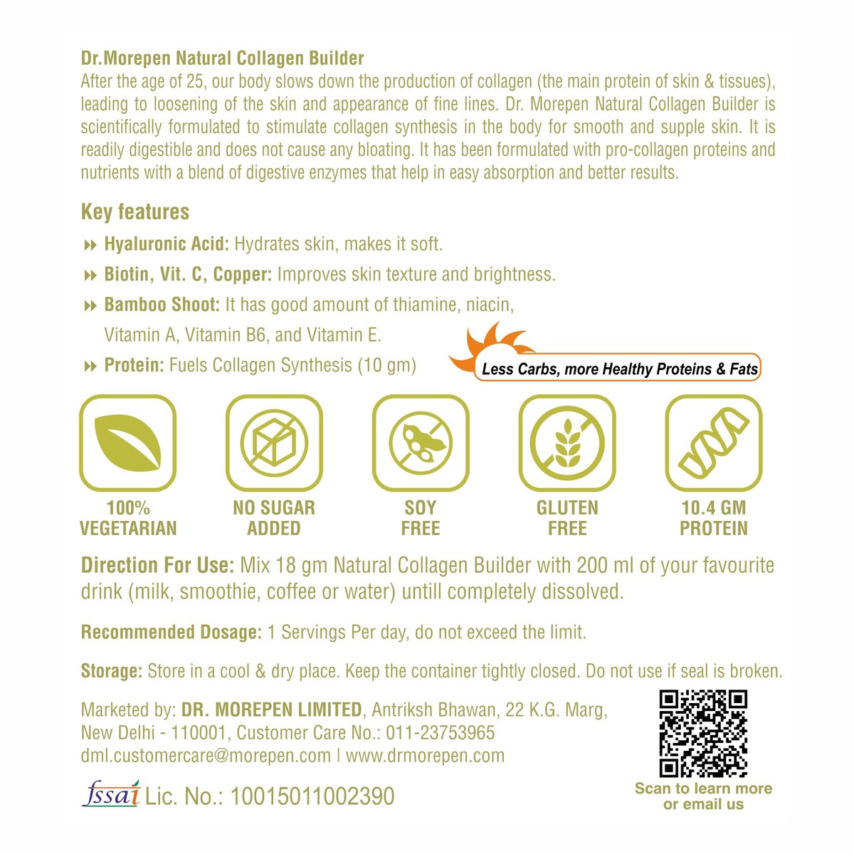 Dr. Morepen Natural Collagen Builder (Pack Of 2)