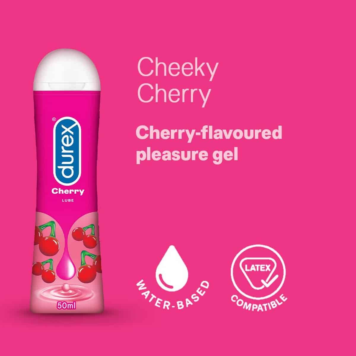 Durex Air Condoms (10 N) Cherry Flavoured Lubricant Gel (50 ml)