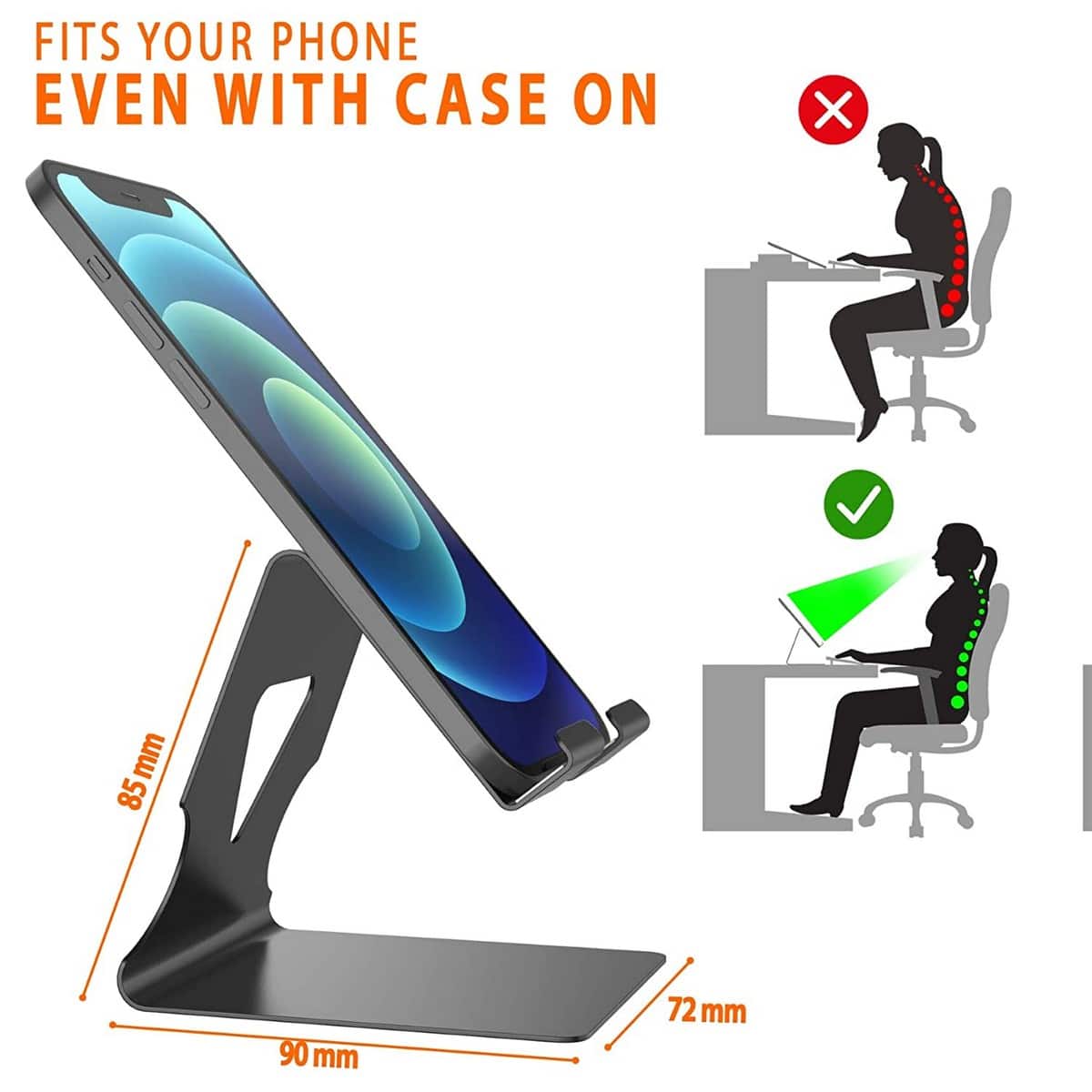 ELV Direct Tabletop Phone Holder (7 inches)