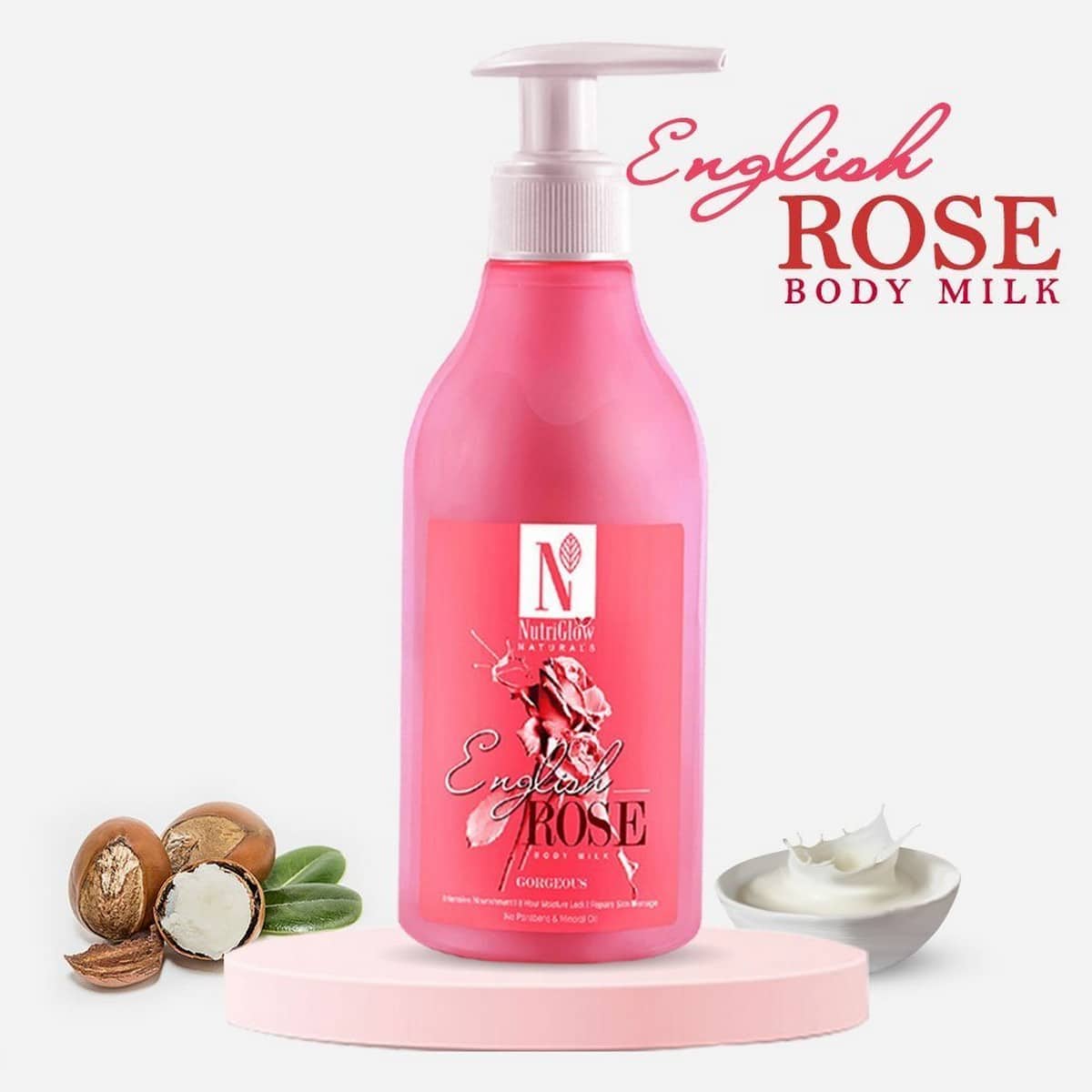 Nutriglow English Rose Body Milk (300 ml)