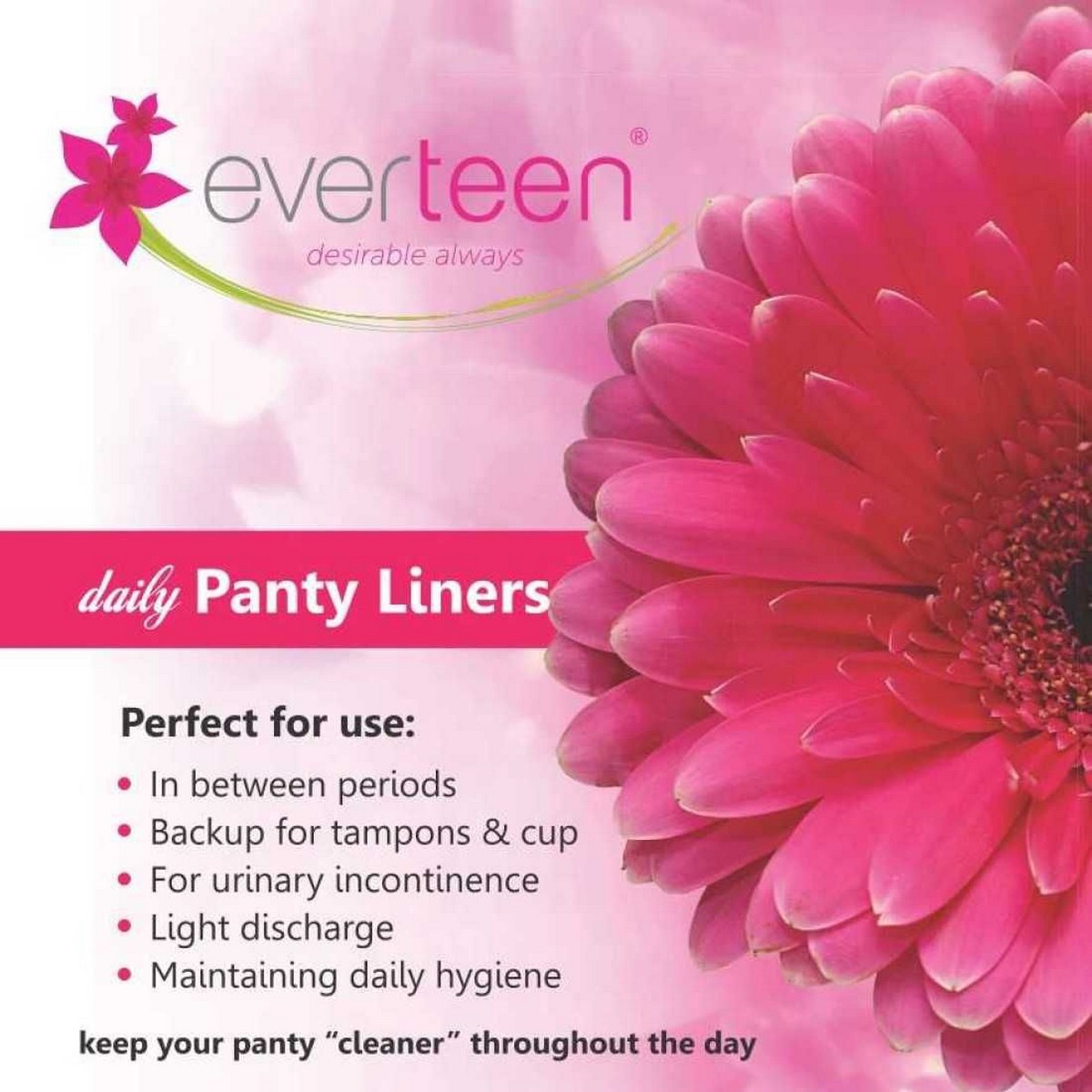 Everteen Daily Panty Liners -2 Packs (36 Liners Each)