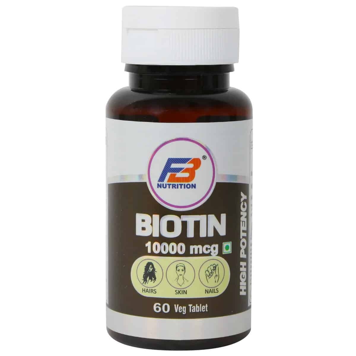 FB Nutrition Biotin 10000 Mcg For Energy And Healthy Hair (60 Tablets)