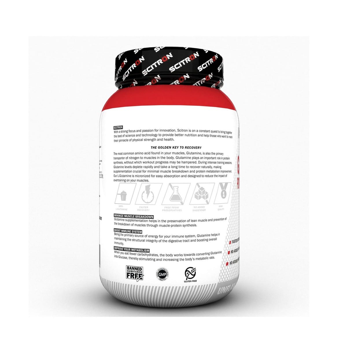 Scitron Glutamine Powder Unflavored (250 gm)